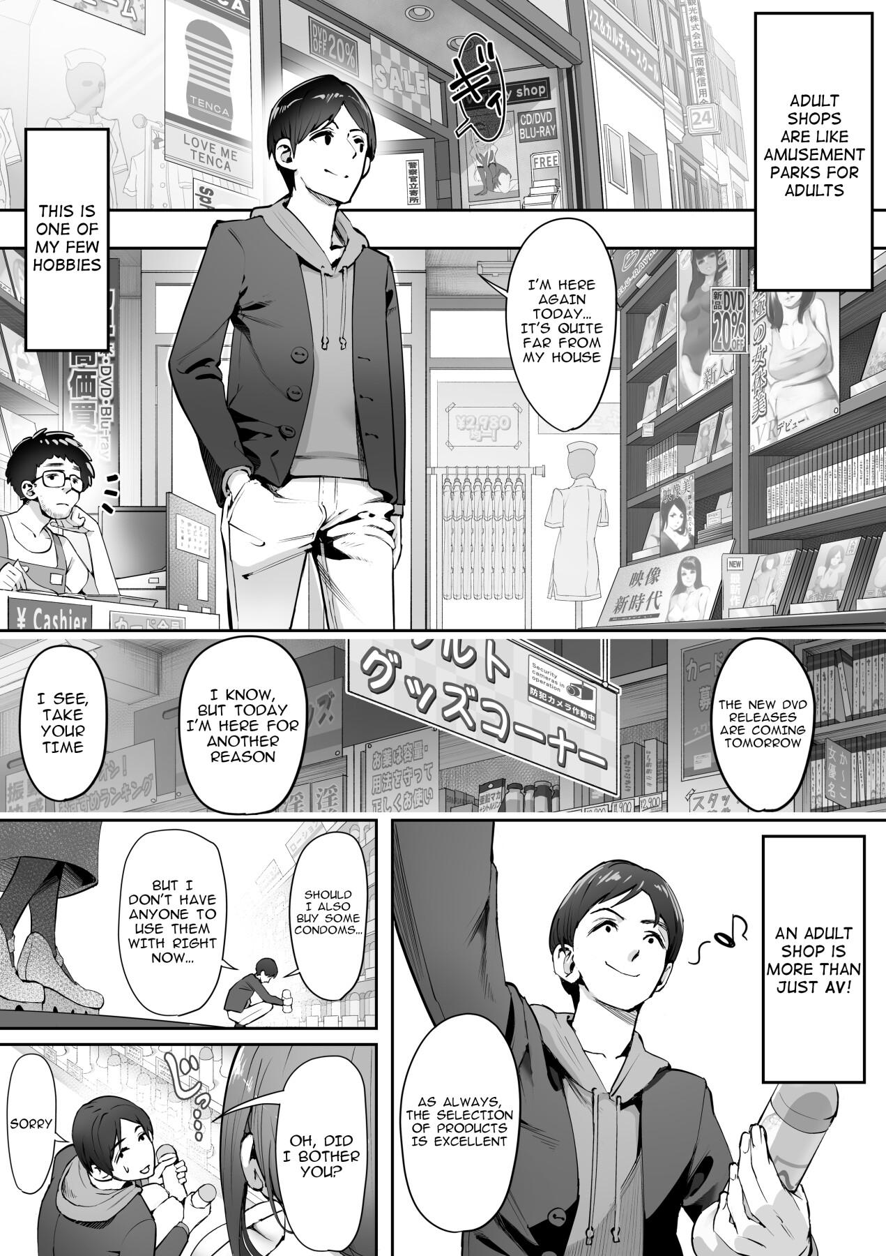 Hentai Manga Comic-Young wife at an adult shop-Read-2
